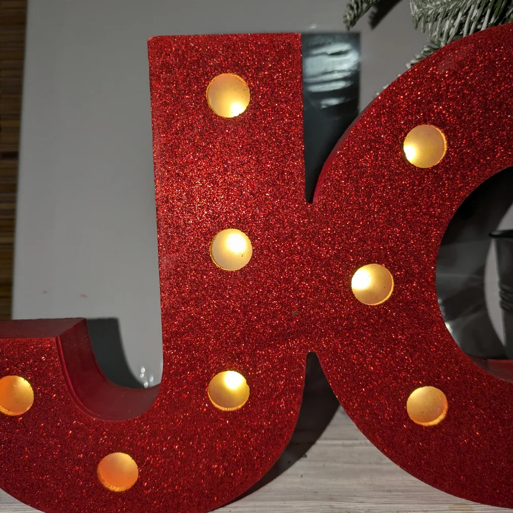 Target Red Glitter Light Up Joy Holiday Sign